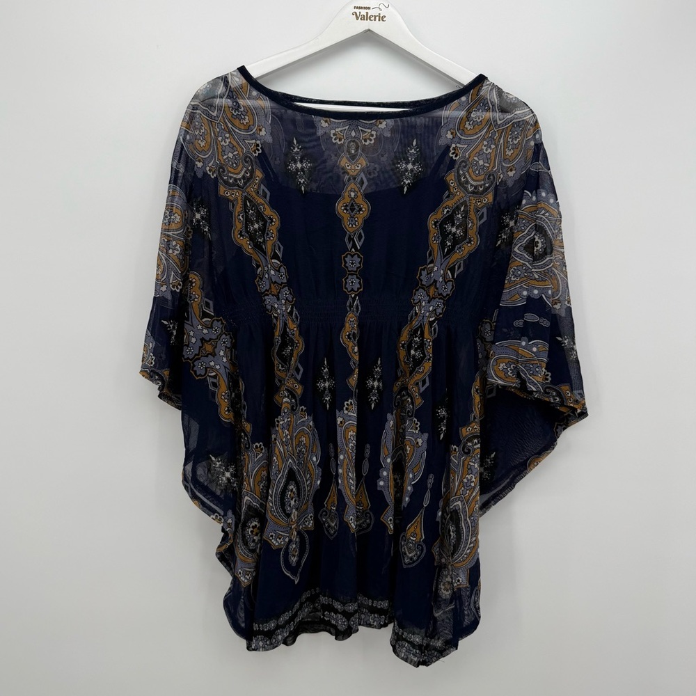 International Concepts Blue Boho Pattern Flowy Wi… - image 2